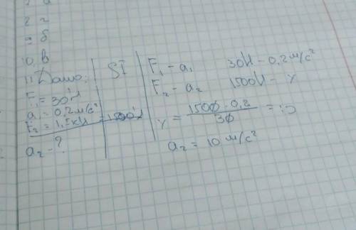 Під дією сили 30Н тіло рухається з прискоренням 0,2м\с2. Визначте прискорення, з яким рухатиметься ц