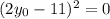 (2y_{0} - 11)^{2} = 0