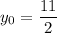 y_{0} = \dfrac{11}{2}