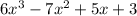 6x^{3} -7x^{2} +5x+3