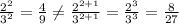 \frac{2^2}{3^2}=\frac{4}{9} \neq \frac{2^{2+1}}{3^{2+1}}=\frac{2^3}{3^3}=\frac{8}{27}