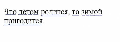 Синтаксический разбор предложения(со схемой). Что летом родится, то зимой пригодится.