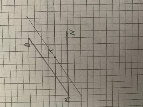 Начертите острый угол DMN, возьмите внутри него точку К и проведите через неё прямые параллельные ст