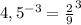 4,5^{-3} =\frac{2}{9}^{3}