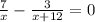 \frac7x-\frac3{x+12}=0