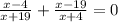 \frac{x-4}{x+19} +\frac{x-19}{x+4} =0