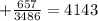 +\frac{657}{3486} =4143