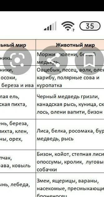 Тема: Северная Америка План-конспект: 1. Таблица природных зон 2. Изменение природы человеком 3. Нас