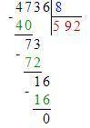 Как решить пример столбиком 4736:8