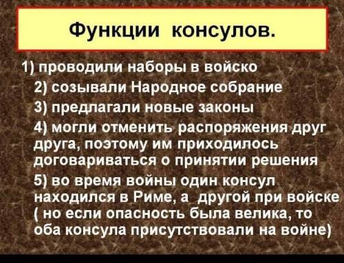 Какие обязанности у консулов сената Рима