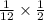 \frac{1}{12} \times \frac{1}{2}