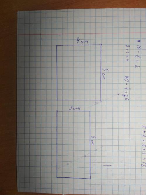 Начните 2 разных прямоугольника периметр которых равен 18 см