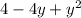 4 - 4y + y^{2}