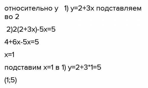 Розв'язати графічно систему рівнянь y-3x=2 2y-5x=5