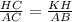 \frac{HC}{AC} = \frac{KH}{AB}