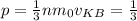 p = \frac{1}{3}nm_{0}v_{KB} = \frac{1}{3}