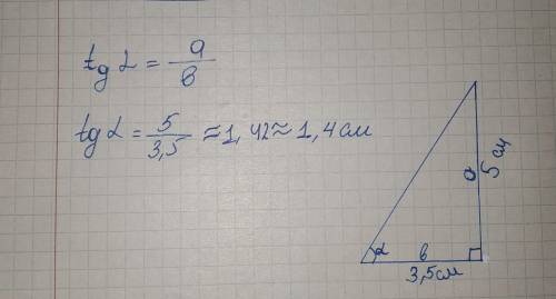 ОЧЕНЬ На клетчатой бумаге с размером клетки 1х1 угол. Найдите тангес этого угла.​