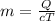 m = \frac{Q}{cT}