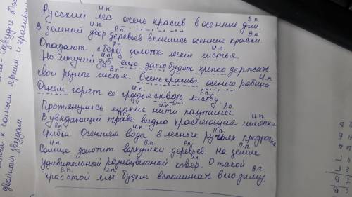 Определи падежи у всех существительных, подчеркни наречия Русский лес очень красив в осенние дни. В