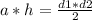 a*h= \frac{d1*d2}{2}