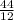 \frac{44}{12}