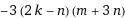 3mn-6mk+9n^2-18nk разложите на множители