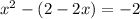 x^{2} - (2-2x) = -2