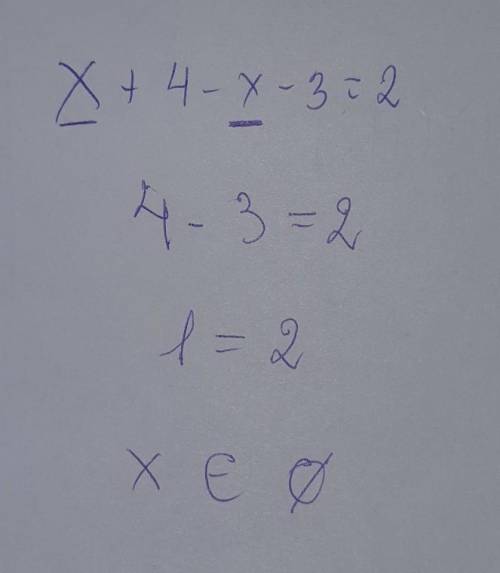 Решыть уравнея х+4-х-3 = 2 4. 6