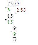 решить примеры в столбик 759 :3