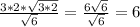 \frac{3*2*\sqrt{3*2} }{\sqrt{6} } =\frac{6\sqrt{6} }{\sqrt{6} } =6