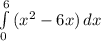 \int\limits^6_0 {(x^2-6x) \,dx}