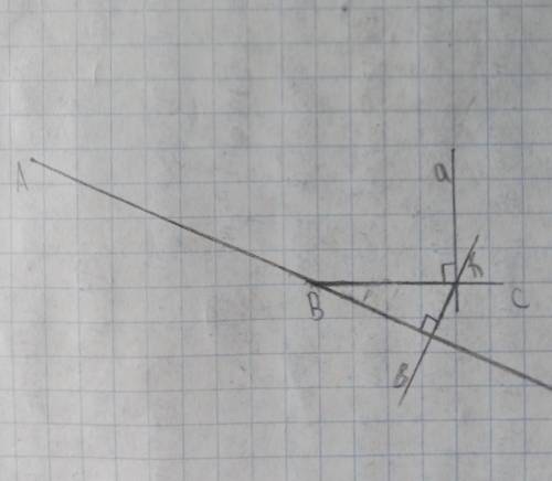 Накресліть кут АBC градусна міра якого 154 Позначте на прямі BC точку K і проведіть через неї прямі
