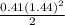 \frac{0.41(1.44)^2}{2}