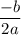 \dfrac{-b}{2a}