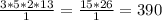 \frac{3*5*2*13}{1}=\frac{15*26}{1}=390