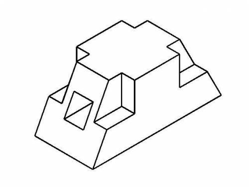 Изономертия.Нужно построить аксонометрический чертеж этой детали