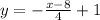 y=-\frac{x-8}{4}+1