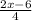 \frac{2x-6}{4}