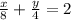 \frac{x}{8} +\frac{y}{4} = 2