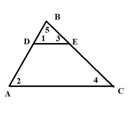 В треугольнике ABC провели DE∥AC. Известно, что: D∈AB,E∈BC, AB= 16 см, DB= 4 см, AC= 15 см. Найди DE