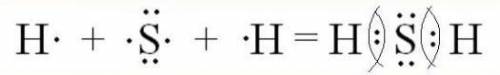 Составить электронную формулу образования химической связи между атомами серы и водорода. указать ви