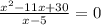 \frac{x^2 - 11x + 30}{x-5} =0