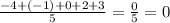 \frac{-4+(-1)+0+2+3}{5}=\frac{0}{5}=0