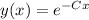 y(x)=e^{-Cx}