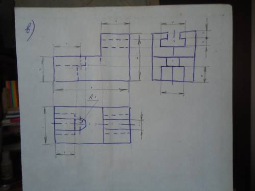 начертите вид с боку, сзади, спереди, всех 3 деталей,от начертите вид с боку, сзади, спереди, всех 3