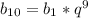 b_{10}=b_1*q^9\\