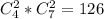 C_{4}^{2}*C_{7}^{2}=126