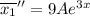 \overline{x_1}''=9Ae^{3x}