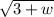 \sqrt{3+w}