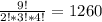 \frac{9!}{2!*3!*4!}=1260